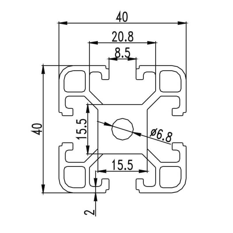 Profil aluminiowy 40A
