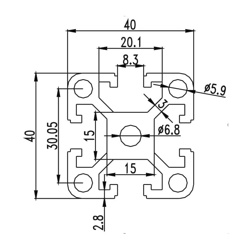 Profil aluminiowy 40W