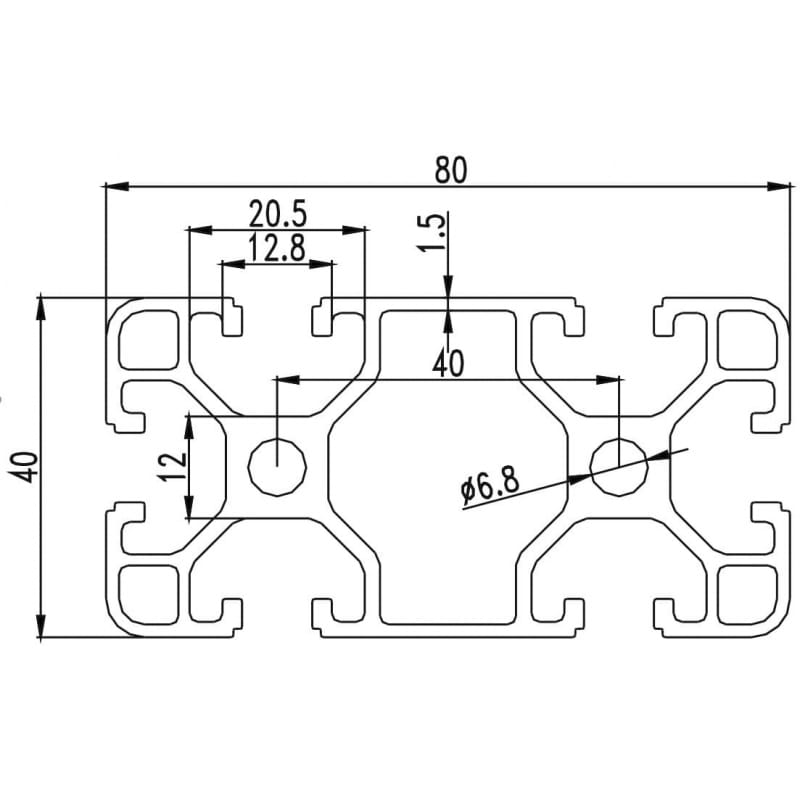Profil aluminiowy 4080