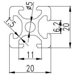 Profil aluminiowy 20