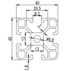 Profil aluminiowy 40