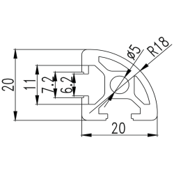 Profil aluminiowy 20R