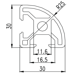 Profil aluminiowy 30R
