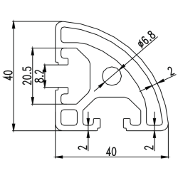 Profil aluminiowy 40R