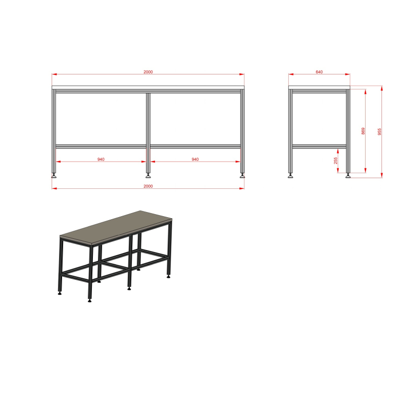 Stół roboczy MR1_2000x640