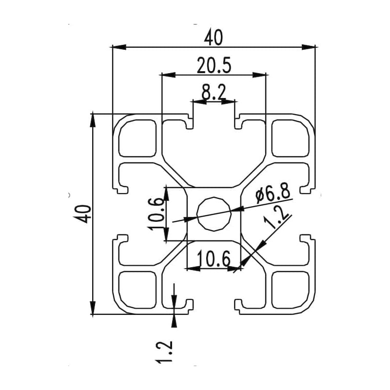 Profil aluminiowy 40L